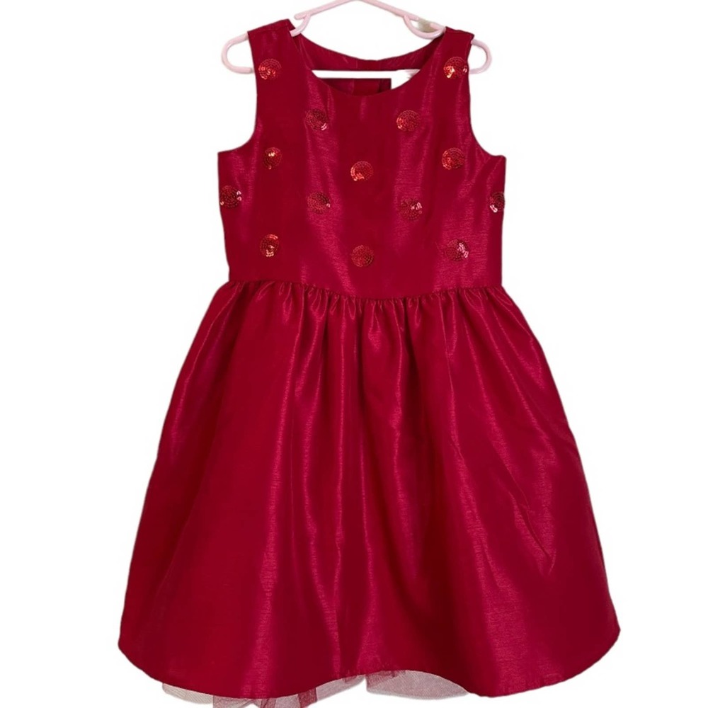 Gymboree Girls Red Sequin Holiday Dress size 6